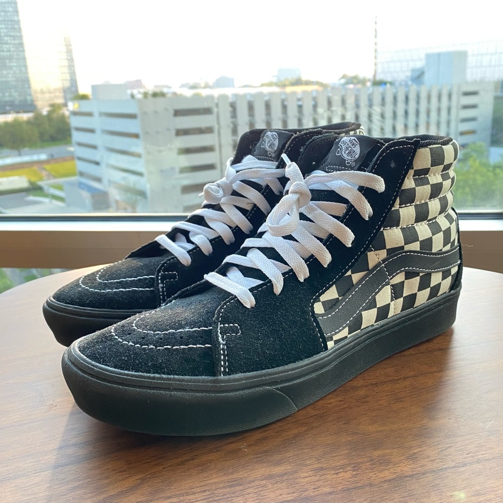 Vans Old Skool High Top Checkered Sk8 Shoes Sz 9